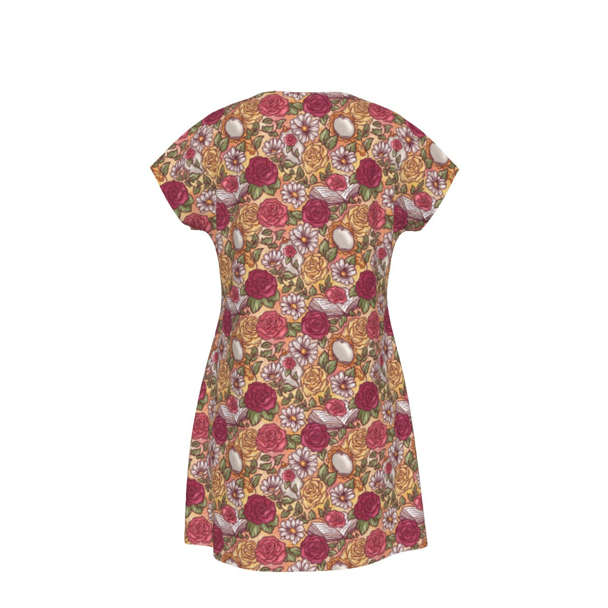 Fairytale Florals – Timeless Tale Blooms - Women's T-Shirt Dress
