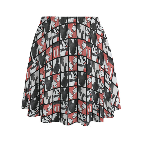 Mouse Block Party - Women's Pocket Skater Skirt