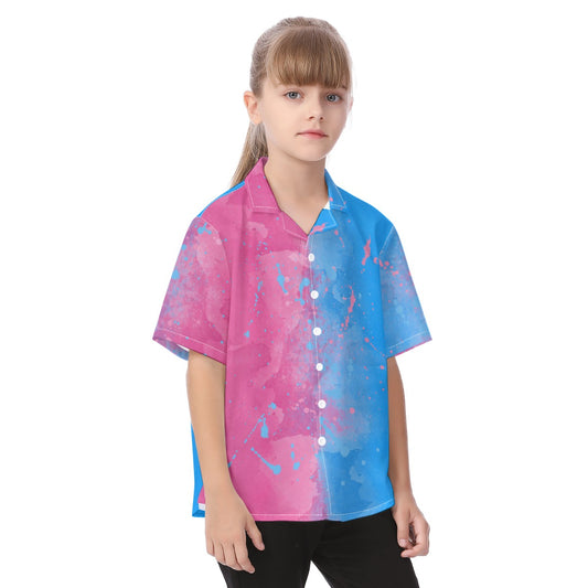 Pink or Blue Sleeping Beauty Inspired - Kid's Hawaiian Button Up Shirt