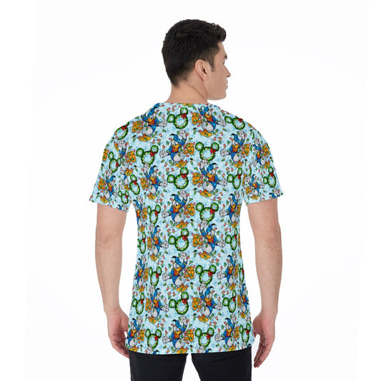 Duck’s Holiday Lights Tangle - Men's Short Sleeve T-Shirt