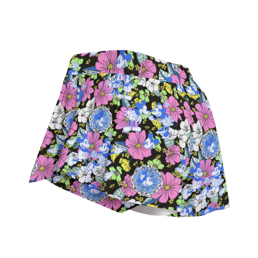 Garden Whimsy - Vintage Mouse Romancennie - Women's Flowy Pocket Shorts