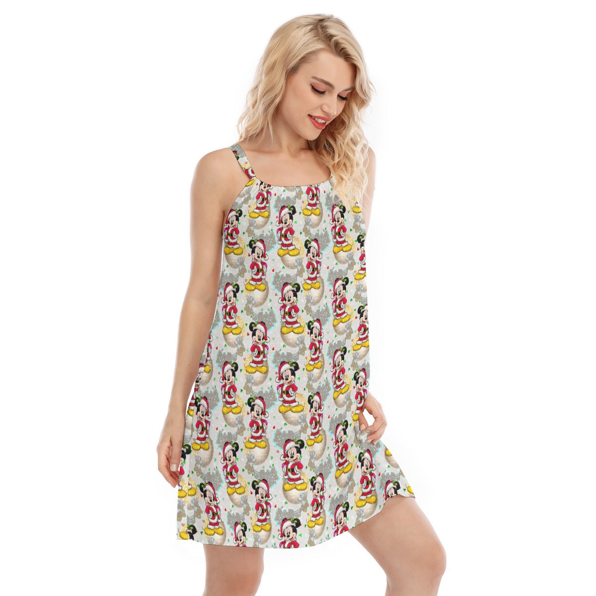 Santa Mouse Celebration - Women’s Adjustable Sundress