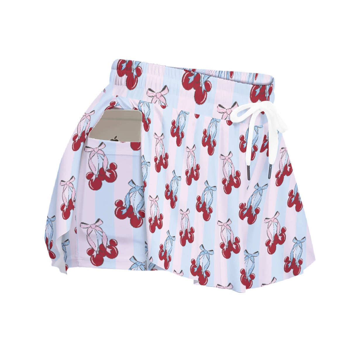 Cherry Ear Bows - Women's Flowy Pocket Shorts