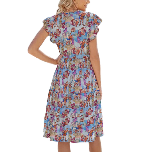 I Won't Say I'm In Love - Women's Tiered Pocket Midi Dress