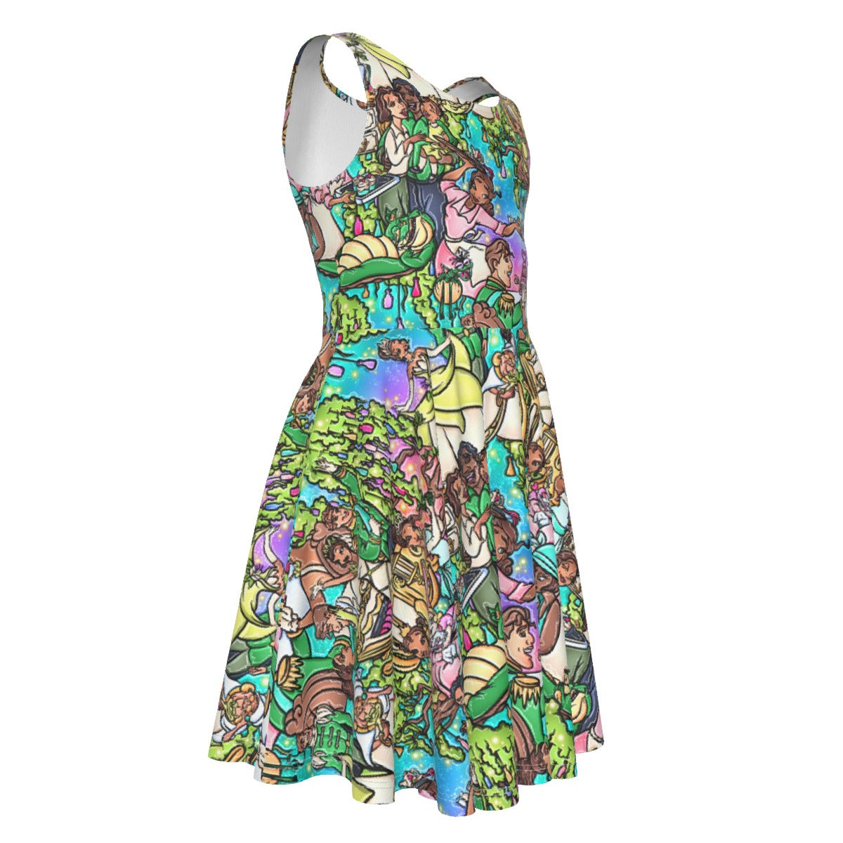 Bayou Princess Storybook Scenes - Kid's Sleeveless Skater Dress
