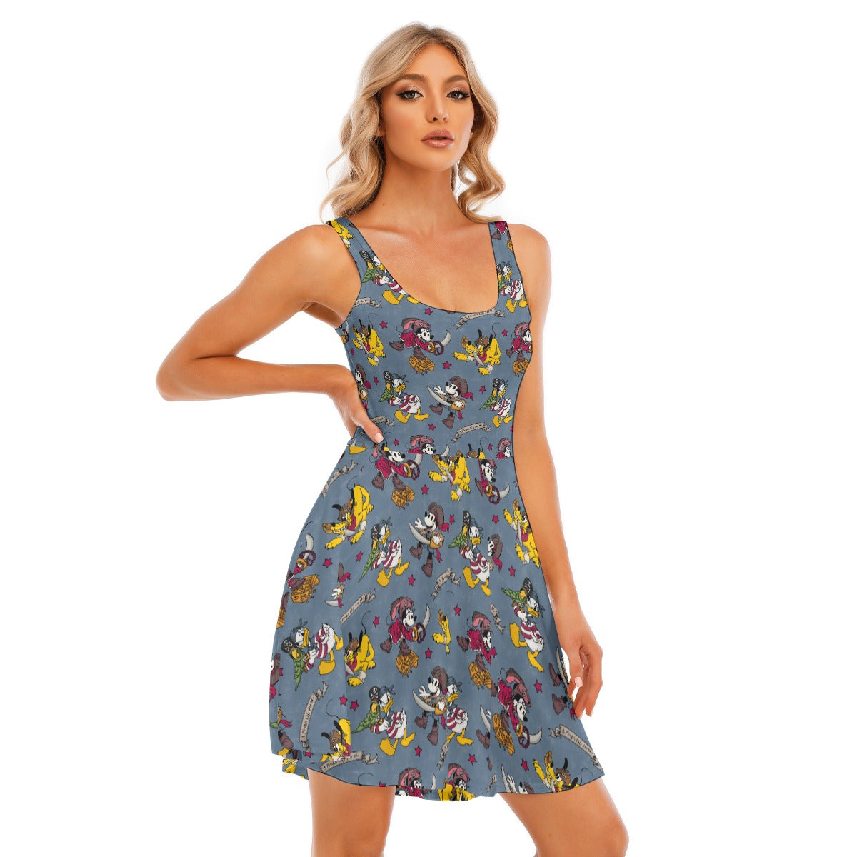 Cruise Pirate Night - Women's Sleeveless Pocket Skater Dress