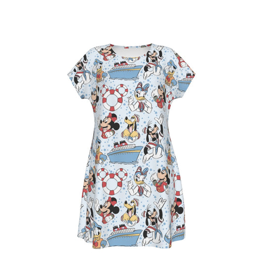 Sailor Cruise Stars - Women's T-Shirt Dress