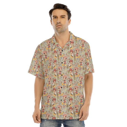 Woodland Frolics Cottagecorennie - Men's Hawaiian Button Up Shirt