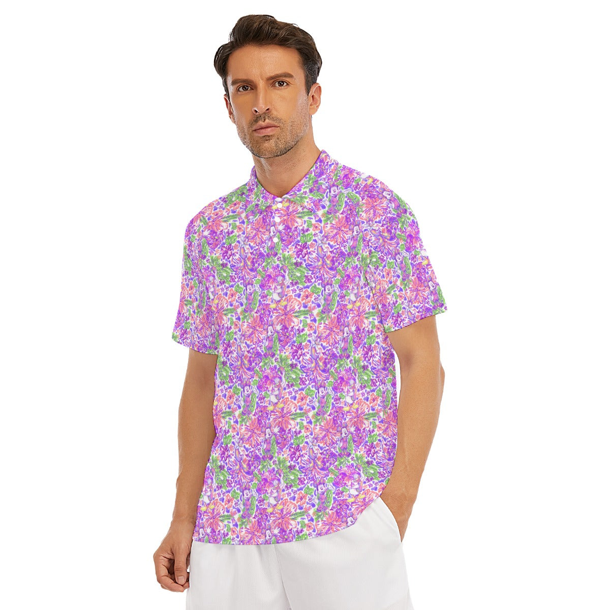 Tropical Splash Vibes - Iconic Crew - Men's Polo Shirt