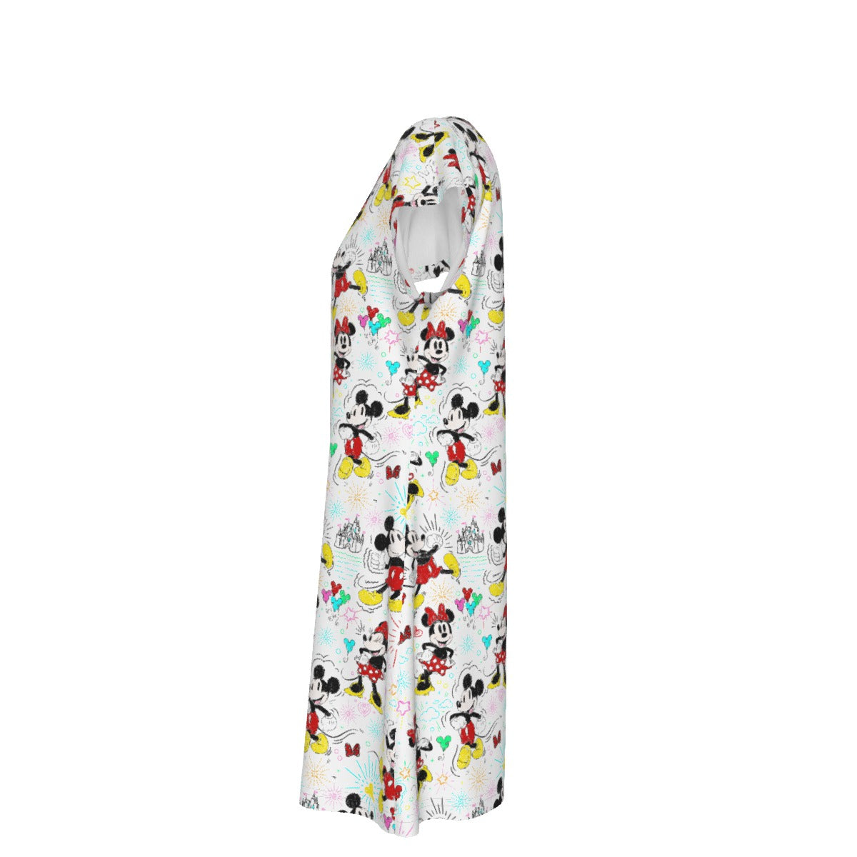 Doodle Mouse Magic - Women's T-Shirt Dress