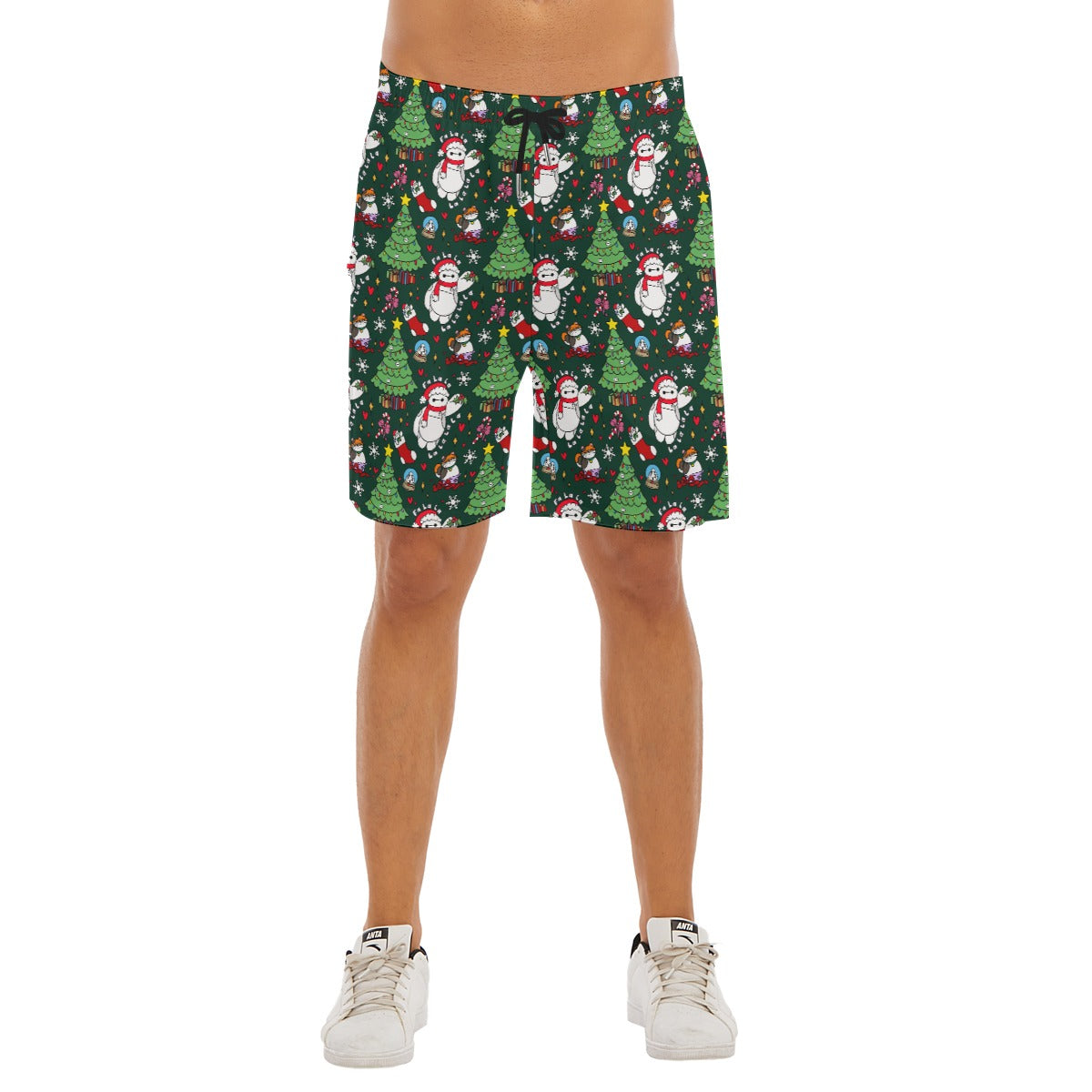 Robot Christmas Cheer - Men’s Pocket Beach Shorts