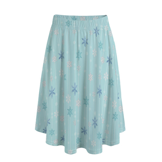 Ice Queen Snowflake Pattern - Women’s Pocket Midi Skirt