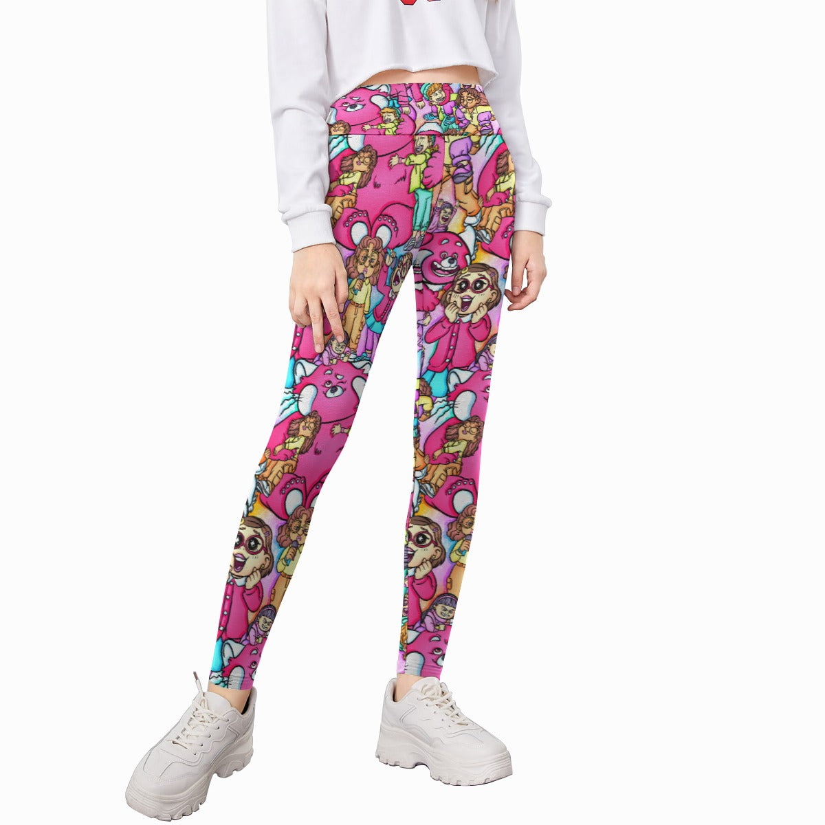 Red Panda Chaos Scenes - Kid's Leggings