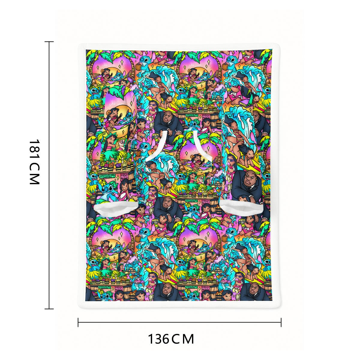 Ohana Island Storybook Scenes - Wearable Blanket Hoodie