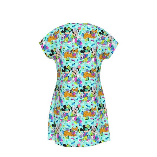 80s Pop Party Pals - Women's T-Shirt Dress
