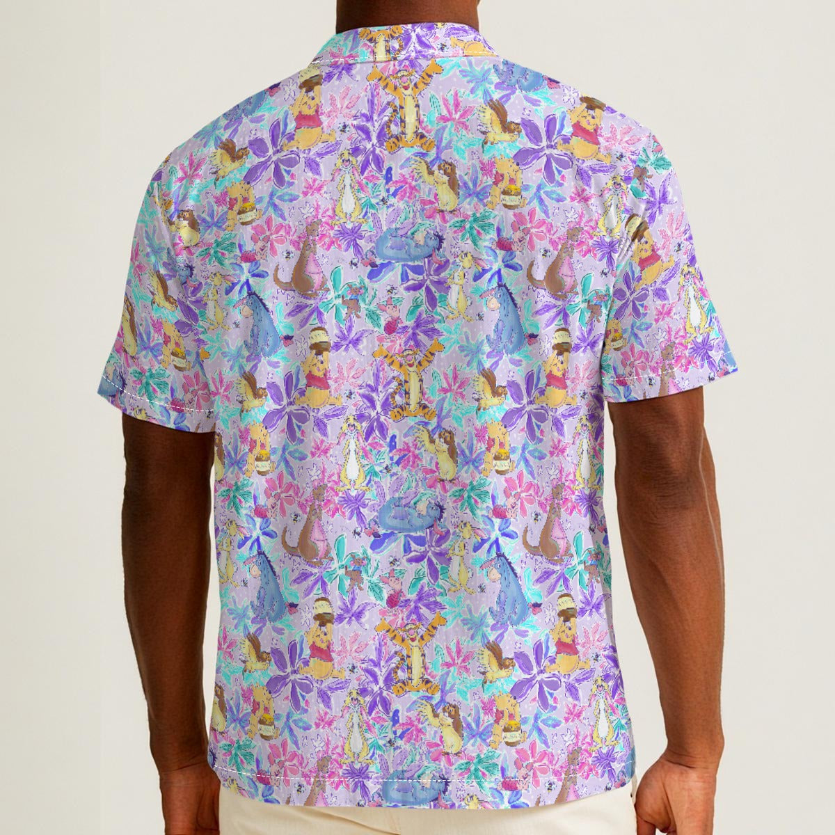 Storybook Friends in Bloom - Men’s Cotton-Rich Button Up Shirt