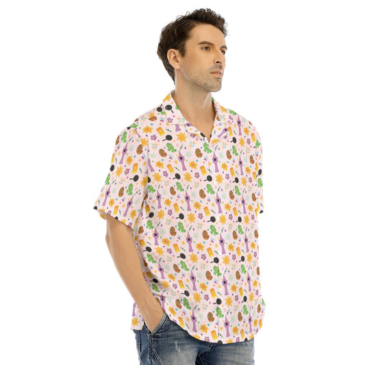 Long Hair Princess Icons - Men's Hawaiian Button Up Shirt
