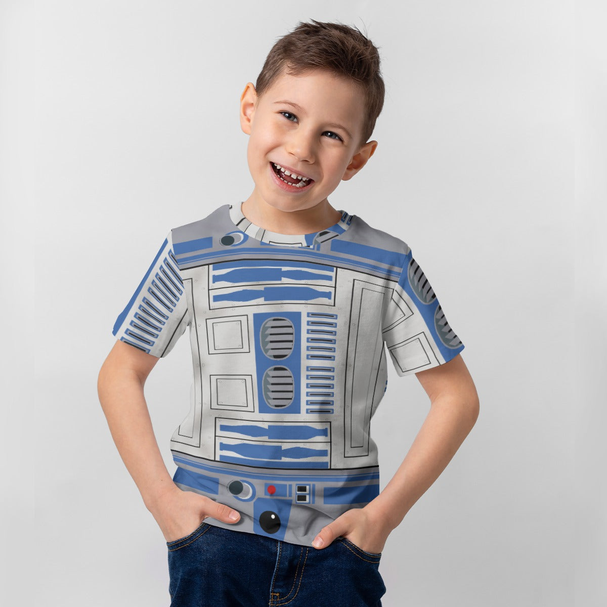 Little Blue Droid - Kid’s Short Sleeve T-Shirt