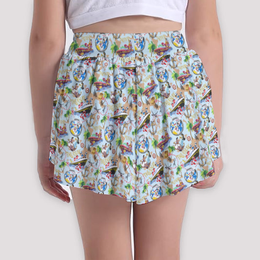 Treasure Voyage Cruise - Girls’ Flowy Pocket Shorts