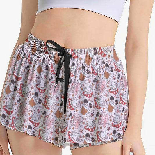 Magic Mouse Hot Chocolate - Women's Flowy Pocket Shorts
