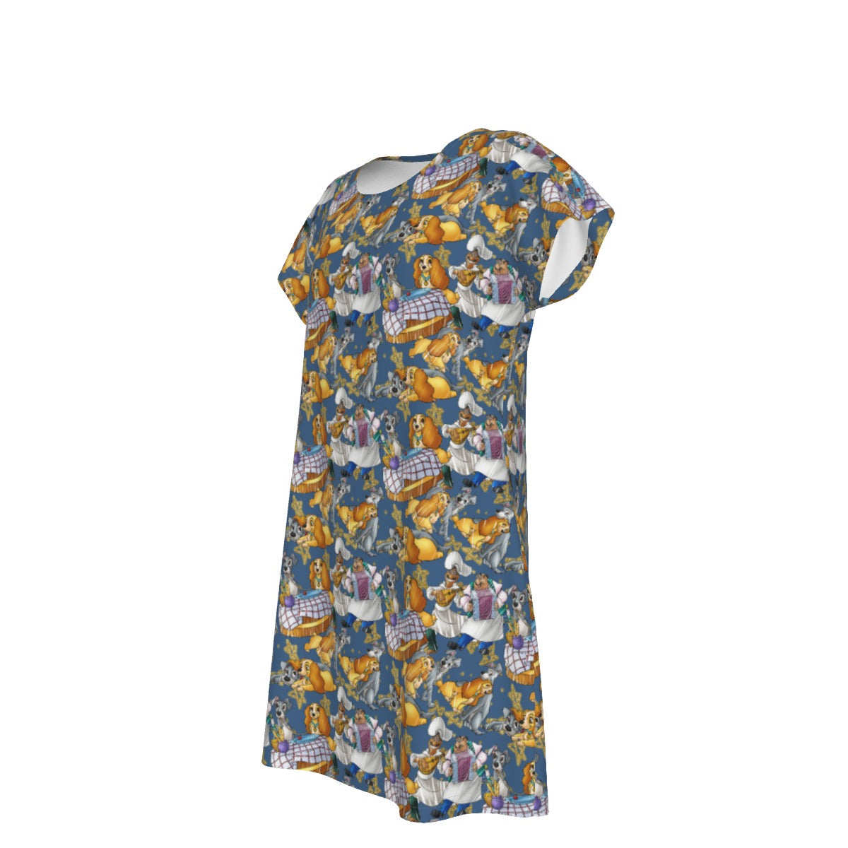 Puppy Love Sketch - Women's T-Shirt Dress