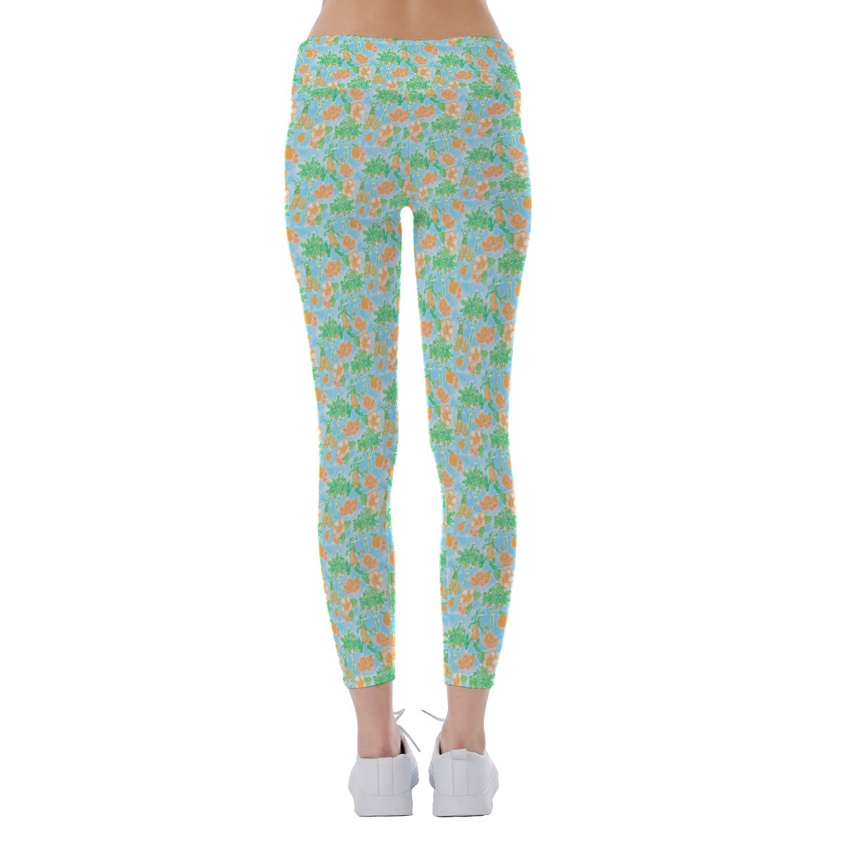 Neon Tangerine Island Palsluto - Women's Yoga Leggings