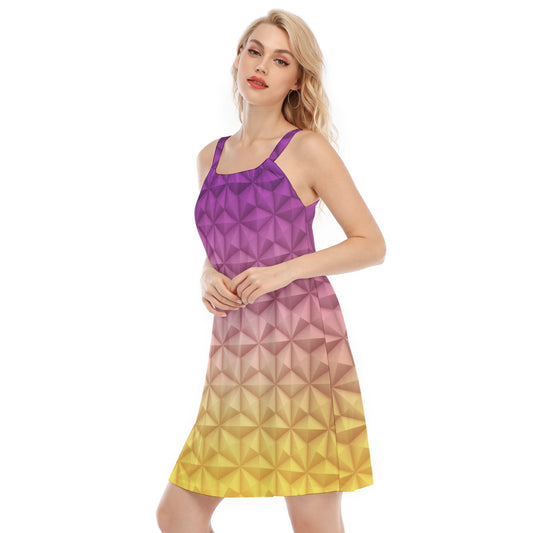 Geometric Spaceship Sphere - Women’s Adjustable Sundress
