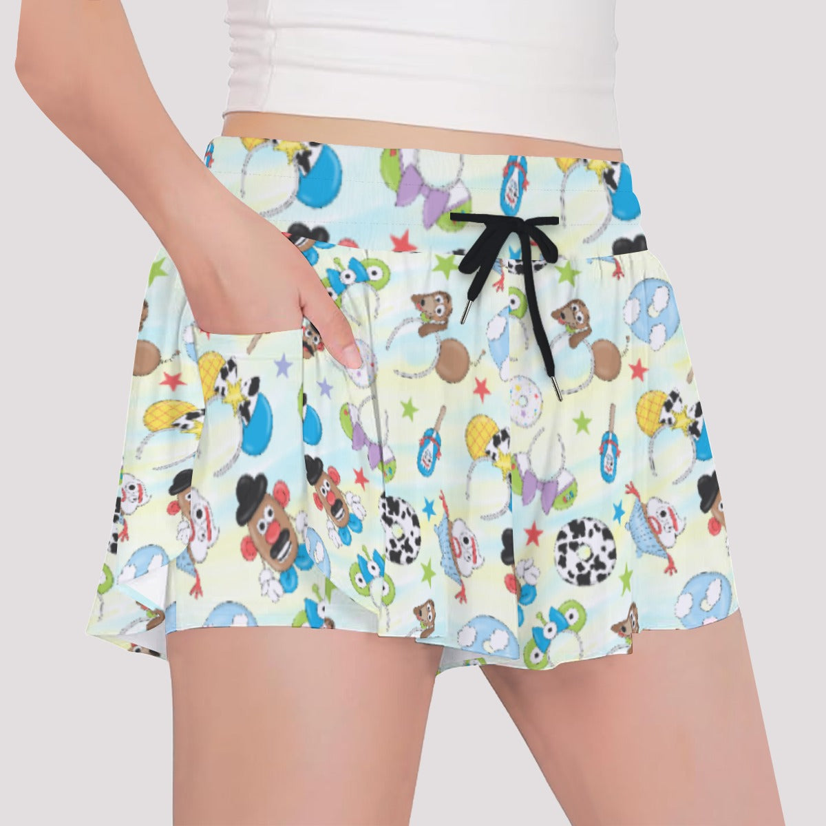 Playful Toy Style Icons - Girls’ Flowy Pocket Shorts