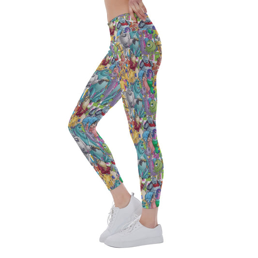 Monsters Inc Sketched - Women's Yoga Leggings