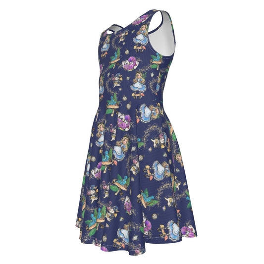 Whimsical Enchanted Forest - Kid's Sleeveless Skater Dress