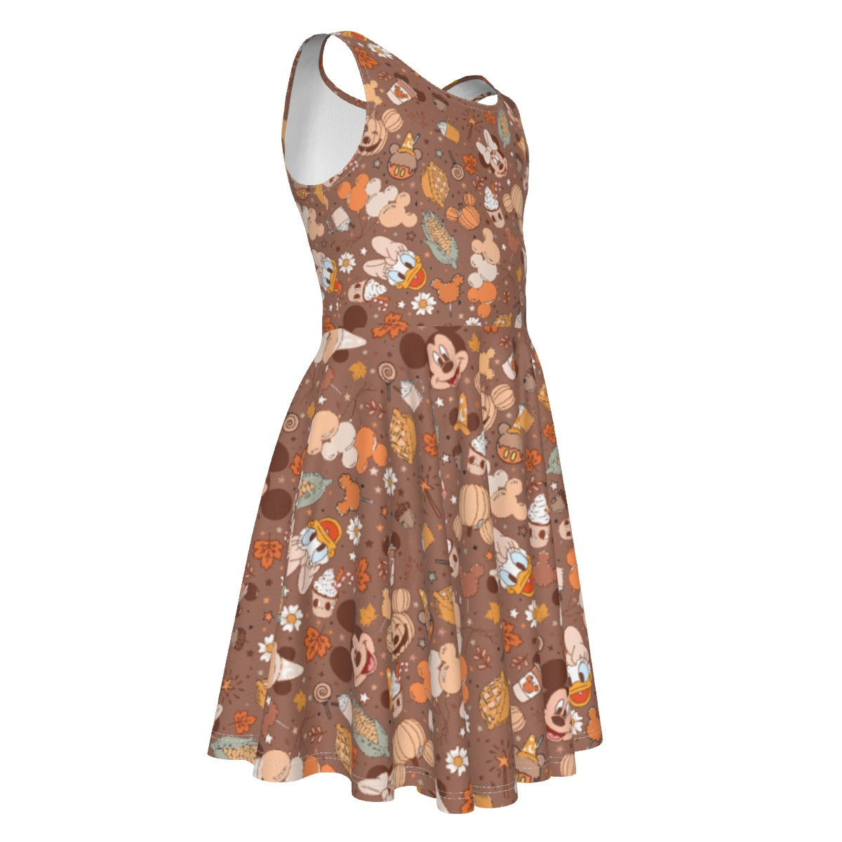 Pumpkin Spice Friends FallFall - Kid's Sleeveless Skater Dress