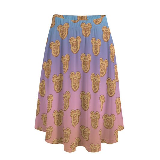 Rainbow Mouse Waffles - Women’s Pocket Midi Skirt