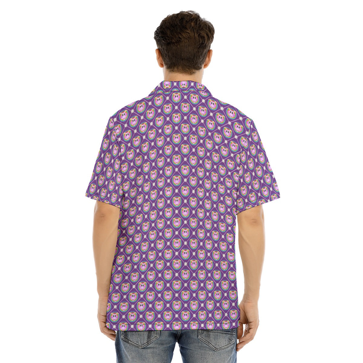 Geometric Figment - Men's Hawaiian Button Up Shirt