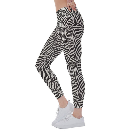 Animal Print - Zebra - Women's Yoga Leggings