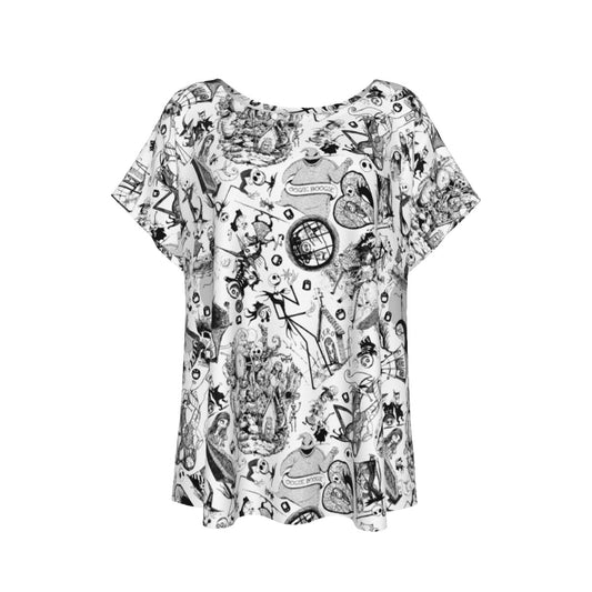 Nightmare Halloween Sketches - Women’s Relaxed Fit Scoop Tee