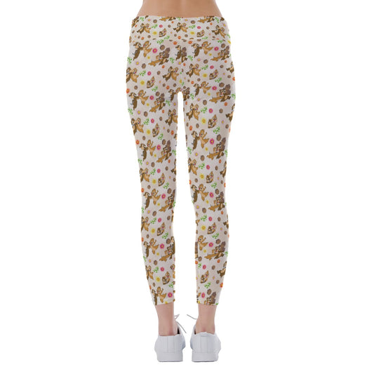 Cheeky Chipmunk Duo - Women's Yoga Leggings