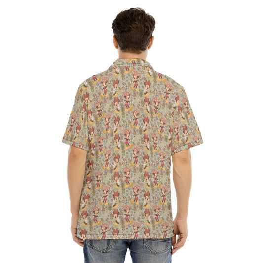 Woodland Frolics Cottagecorennie - Men's Hawaiian Button Up Shirt