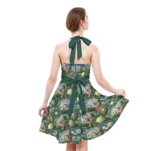 Pixie Fairy in Hollow - Women's Halter Vintage Pocket Dress