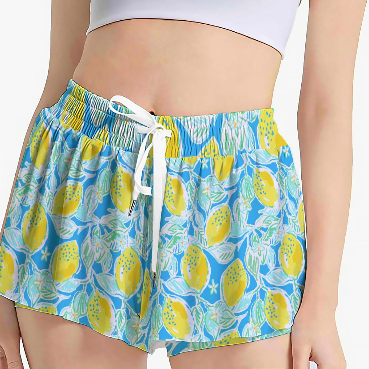 Lemon Drop Daydream - Women's Flowy Pocket Shorts