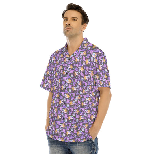Mystical Manta Rays - Men's Hawaiian Button Up Shirt