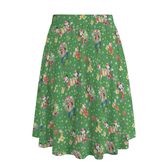 Mouse & Friends Christmas Cheer - Women’s Pocket Midi Skirt