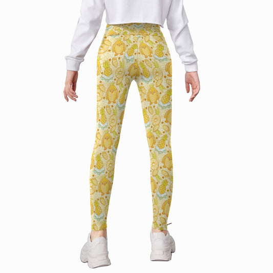 Fruitimals - Pineapple Penguins - Kid's Leggings