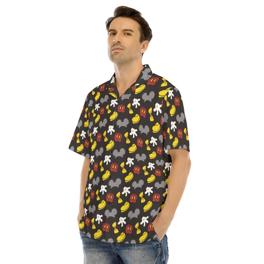 Classic Mouse Style - Men's Hawaiian Button Up Shirt