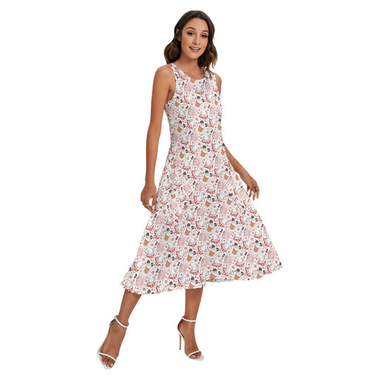 Magic Mouse Hot Chocolate - Women’s Diagonal Pocket Midi Dress
