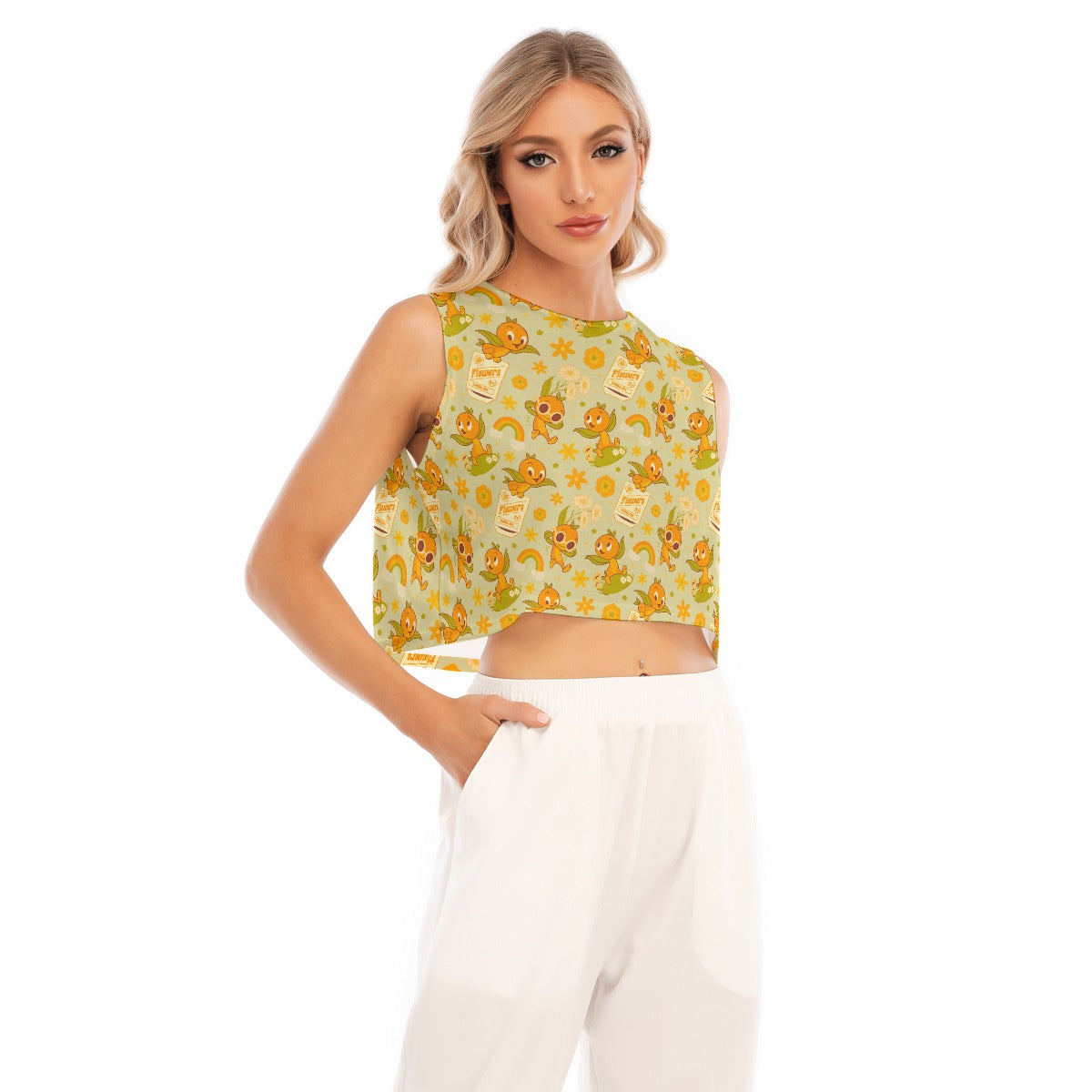 Vintage Citrus Garden - Women’s Sleeveless Cropped Tee