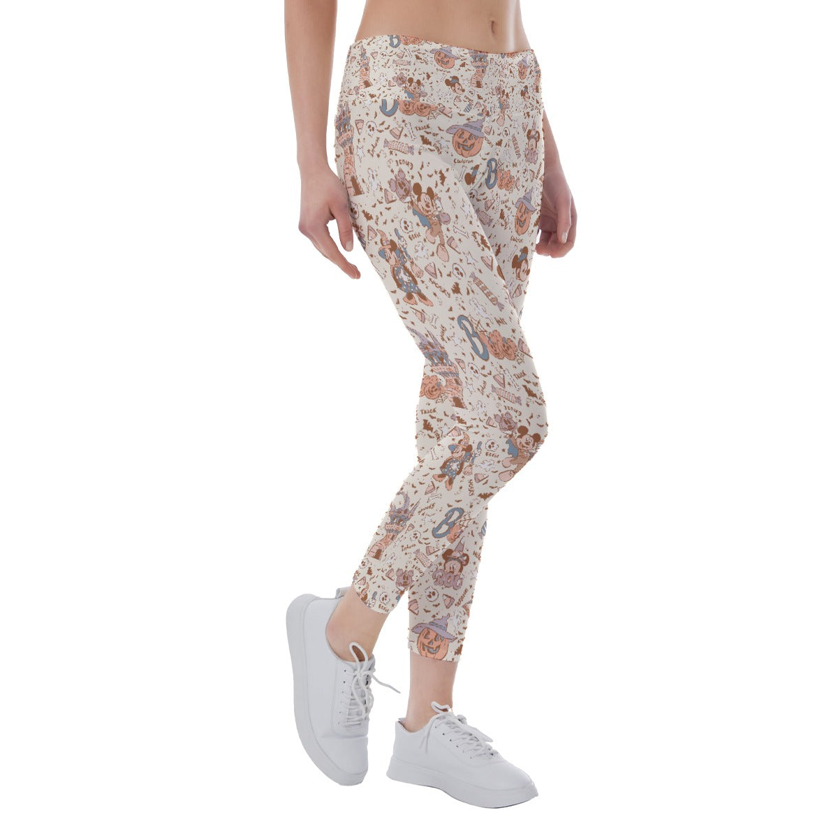 Vintage Halloween Doodles - Women's Yoga Leggings