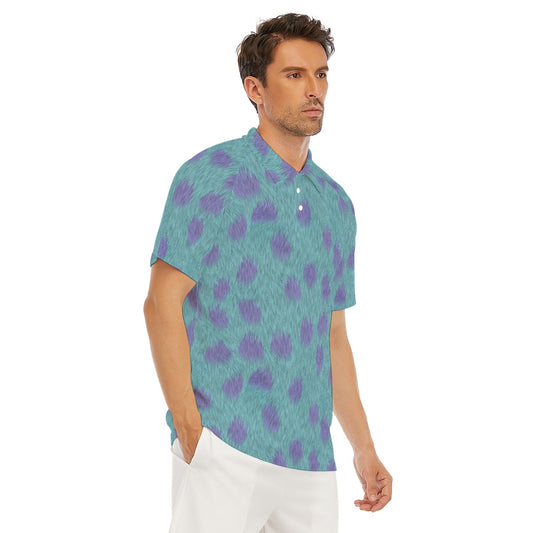 Turquoise Monster Spots - Men's Polo Shirt