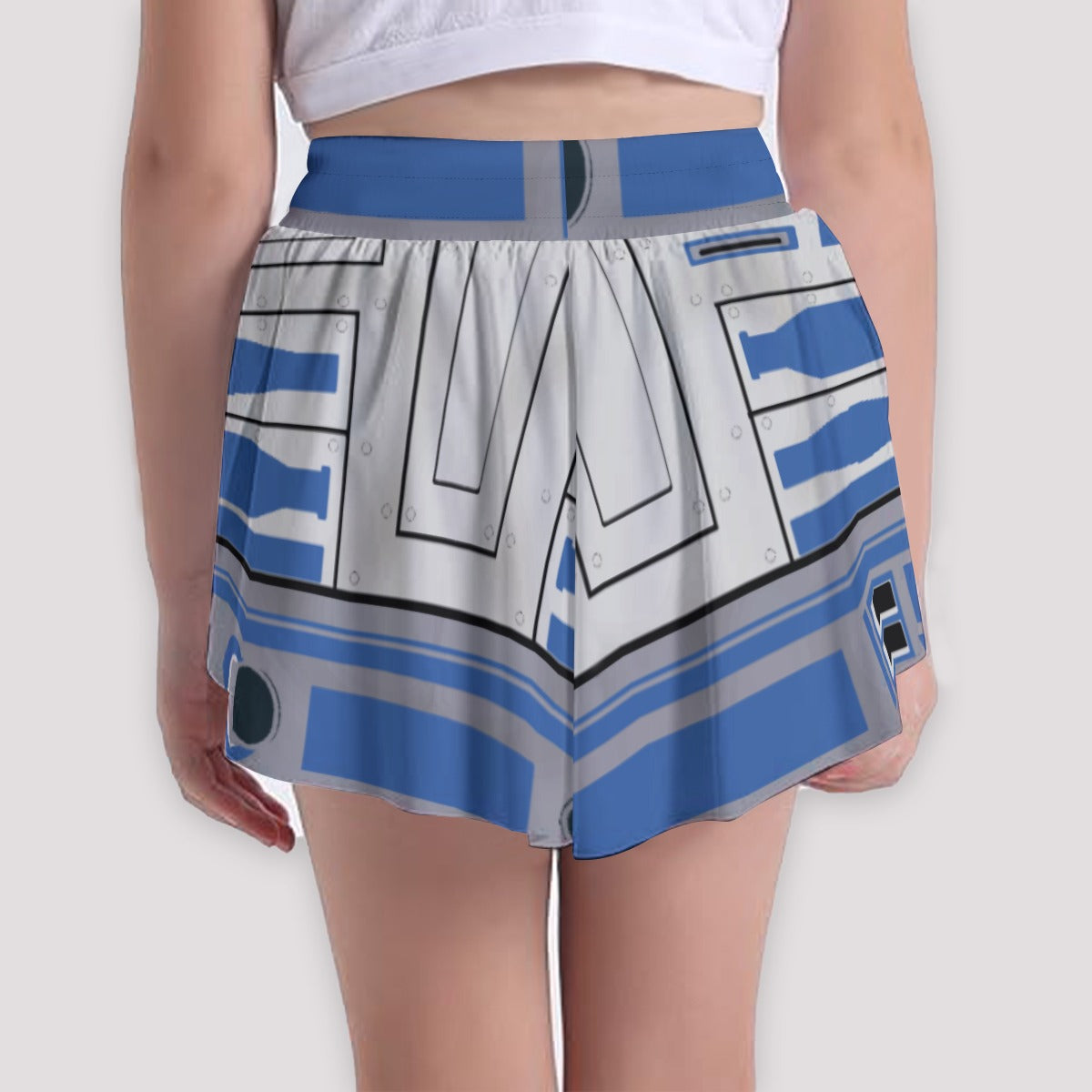 Little Blue Droid - Girls’ Flowy Pocket Shorts