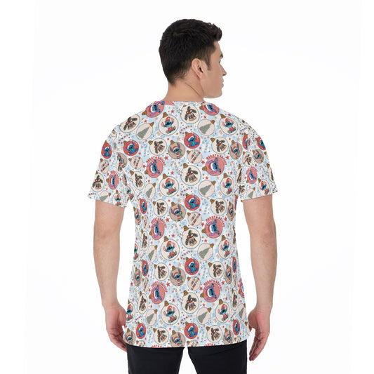 Festive Elf and Ornament Fun - Men's Short Sleeve T-Shirt