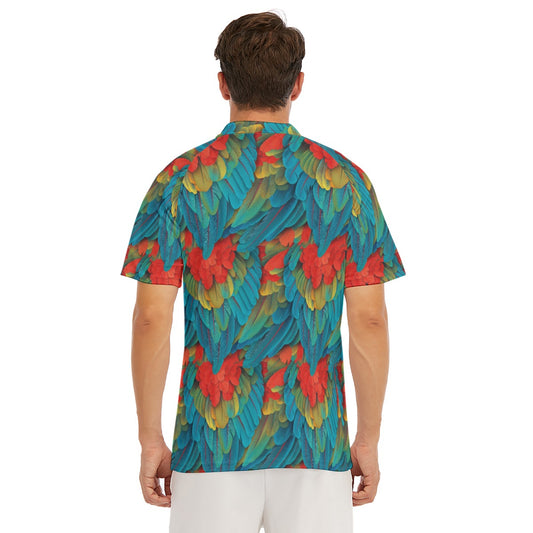 Animal Print - Macaw Parrot - Men's Polo Shirt